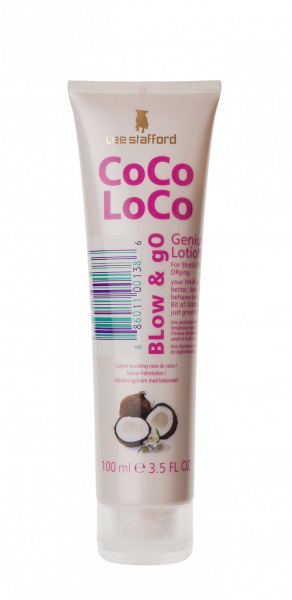 Lee Stafford CoCo LoCo Blow & Go Genius Lotion, hidratáló hajapóló tej igénybevett hajra, 100 ml