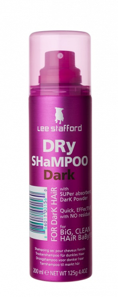 Lee Stafford Dry Shampoo Dark, száraz sampon sötét hajra, 200 ml