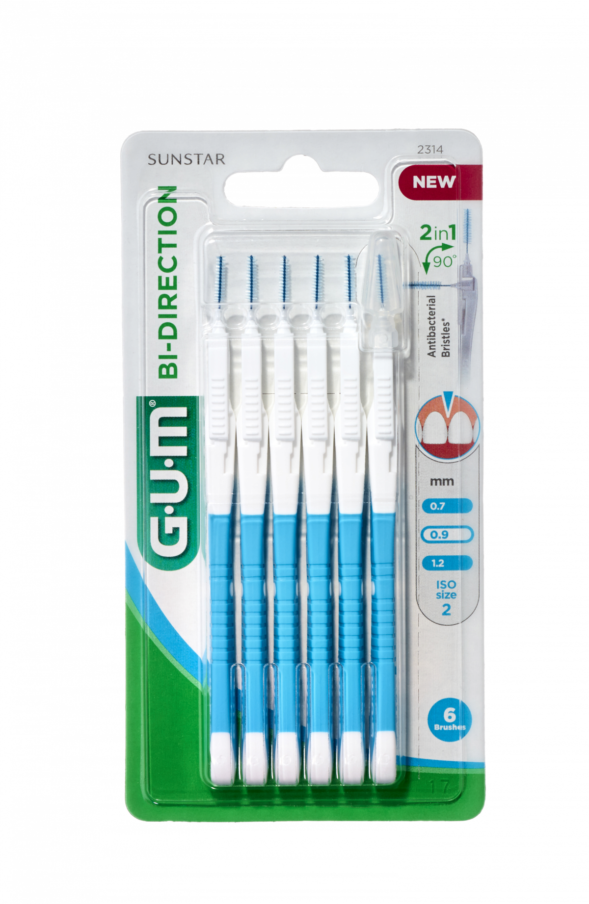 GUM BI-DIRECTION fogközi kefe, 0,9 mm-es