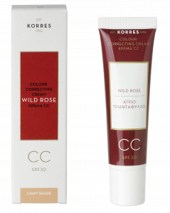KORRES Wild Rose CC - SPF 30 krém, light színárnyalat, 30 ml