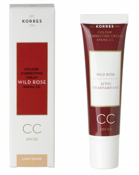 KORRES Wild Rose CC - SPF 30 krém, light színárnyalat, 30 ml