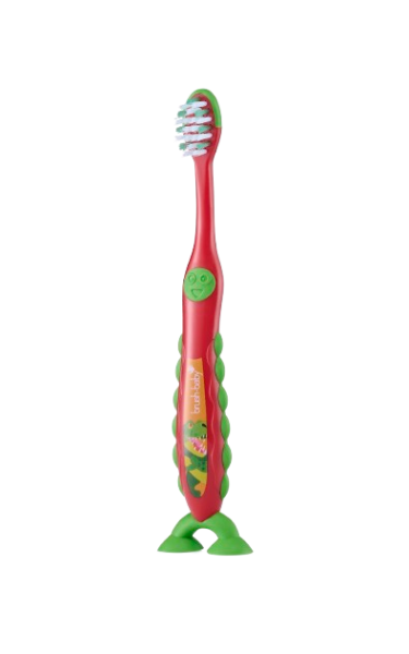 Brush-baby Dinosaur FlossBrush™ gyerekfogkefe dinoszaurusz mintával, 2 db, 3-6 év