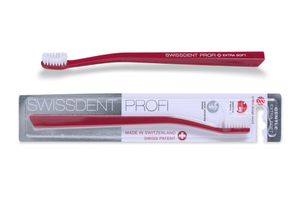 SWISSDENT GENTLE fogkefe X-soft, bordó