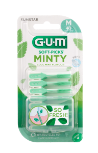 GUM Soft-Picks Minty masszázs fogköztisztító kefe- Standard méret, ISO 1 (40 db)