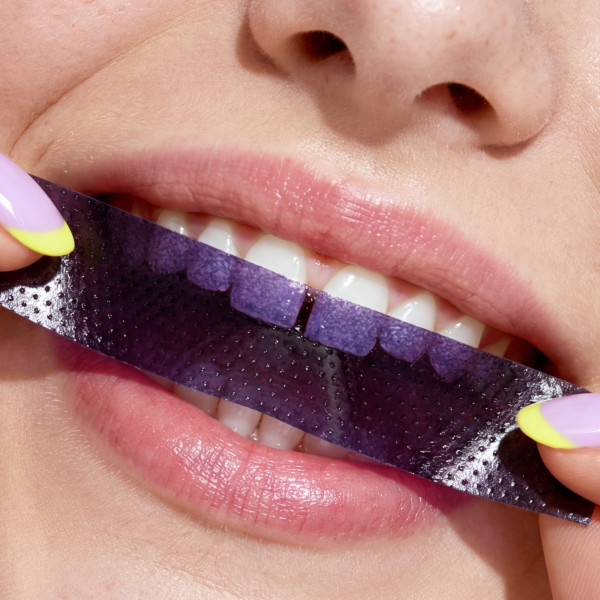 Pop Purple Whitening Strips, lila fogfehérítő csíkok azonnali hatással, 7 db
