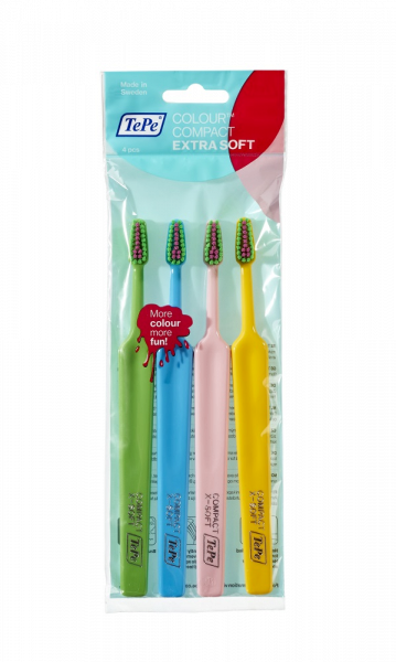 TePe Colour Compact x-soft, fogkefe szett 3 + 1 ingyen