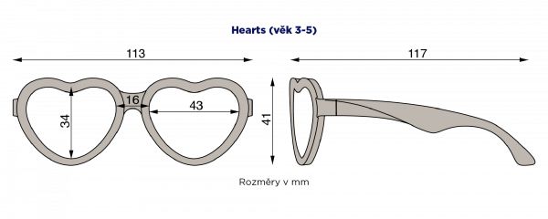 Babiators Heartbreaker napszemüvegek, 3-5 éves korig