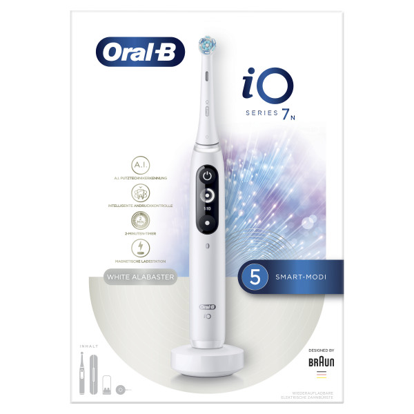 Oral-B iO Series 7N White Alabaster elektromos fogkefe, fehér