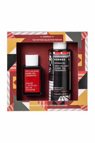 KORRES VETIVER Gift Set - EDT ajándékkészlet és tusfürdő gél Vetiver illattal