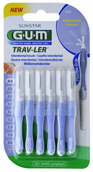 GUM TRAV-LER fogközi kefék 0,6 mm-es, 6db