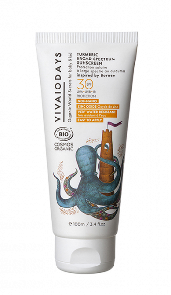 VIVAIODAYS Turmeric Broad Spectrum Sunscreen - A kurkuma széles spektrumú fényvédő, 100 ml