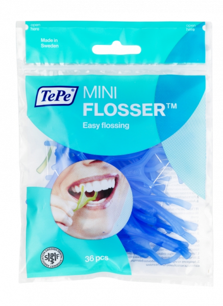 TePe Mini Flosser, keretes fogselyem, 36db