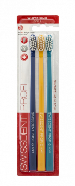 SWISSDENT WHITENING fogkefe Soft (2+1 ingyen) - ST. MORITZ