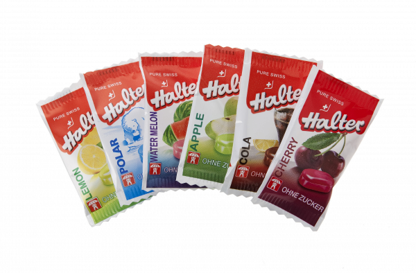 Halter Fruit Mix gyümölcsös izű bonbonok (kemény cukorkák), 500db/csomag