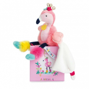Doudou Minizoo - Flamingó alvókával, 25 cm