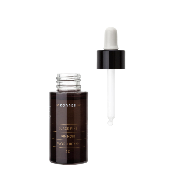 KORRES Black Pine 3D formázó, feszesítő és tápláló aktív olaj / minden bőrtípushoz, 30 ml