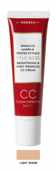 KORRES Wild Rose CC cream light - CC krém, light színárnyalat, SPF 30, 30 ml