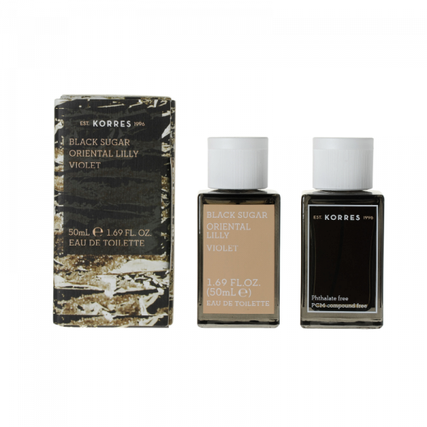 KORRES eau de toilette barna cukorral, keleti liliommal és ibolyával, nőknek 50 ml