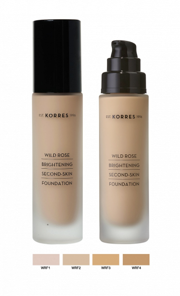 KORRES Wild Rose Make-up -  világosító make-up vadrózsa illattal és SPF15 fényvédő faktorral, WRF2 árnyalat, 30 ml