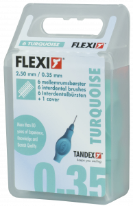 Tandex Flexi Turquoise fogköztisztító, 0,35 mm, 25 db