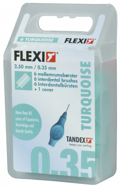 Tandex Flexi Turquoise fogköztisztító, 0,35 mm, 25 db