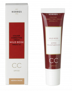 KORRES Wild Rose CC - SPF 30 krém, medium színárnyalat, 30 ml