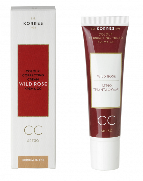KORRES Wild Rose CC - SPF 30 krém, medium színárnyalat, 30 ml