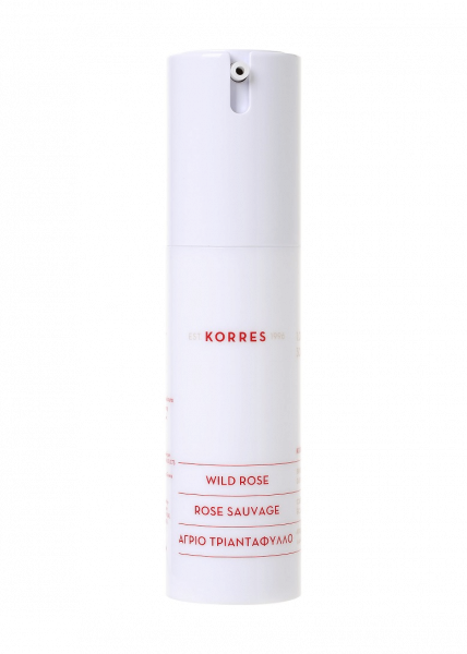 KORRES Wild Rose - vadrózsás bőrvilágosító és első ráncok elleni nappali krém, zsíros bőrtípusra, 30 ml