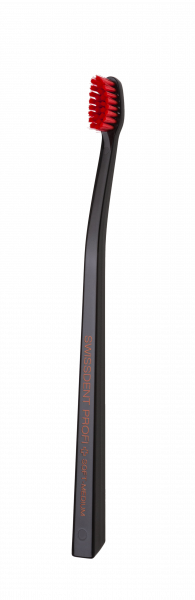 SWISSDENT COLOURS fogkefe Soft-Medium, fekete-piros