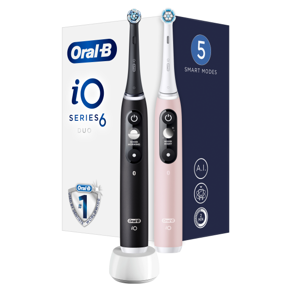 Oral-B iO6 Series Duo Pack Black/Pink elektromos fogkefék