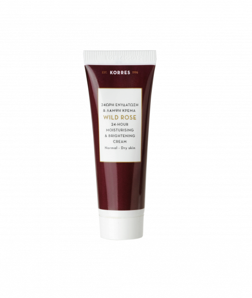 KORRES Wild Rose – Élénkítő és hidratációs krém úti csomagban, 16 ml