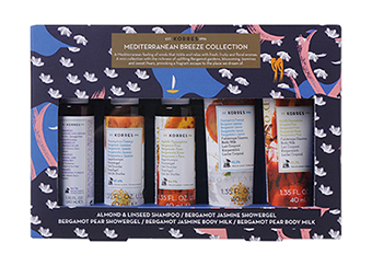 KORRES Mediterranean Breeze Collection – haj- és bőrápoló termékcsomag úti kiszerelésben