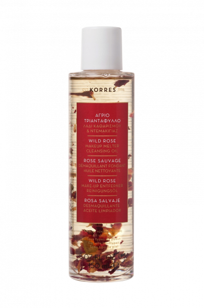 KORRES Wild Rose Demake-up Oil -  tisztító & sminkeltávolító rózsalevél olaj, 150 ml
