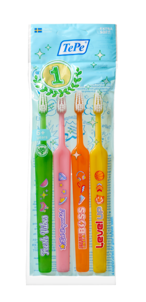 TePe Kids x-soft, akciós kiszerelés, 3+1 ingyen