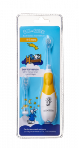 Bob & Bobek szónikus gyerekfogkefe, éjszakai sárga, 0-5 éves korig