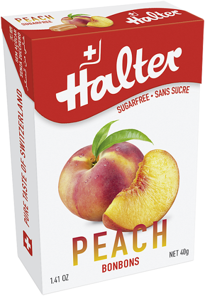 Halter Őszibarackos bonbonok (kemény cukorkák), 40 g