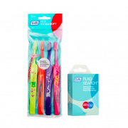 TePe Kids x-soft, 3+1 ingyen + TePe PlaqSearch tabletták, 10 db