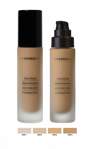 KORRES Wild Rose Make-up -  világosító make-up vadrózsa illattal és SPF15 fényvédő faktorral, WRF3 árnyalat, 30 ml