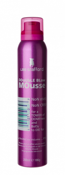 Lee Stafford Double Blow Volumizing Mousse, kétszeres dússágot biztosító hajfixáló hab, 200 ml