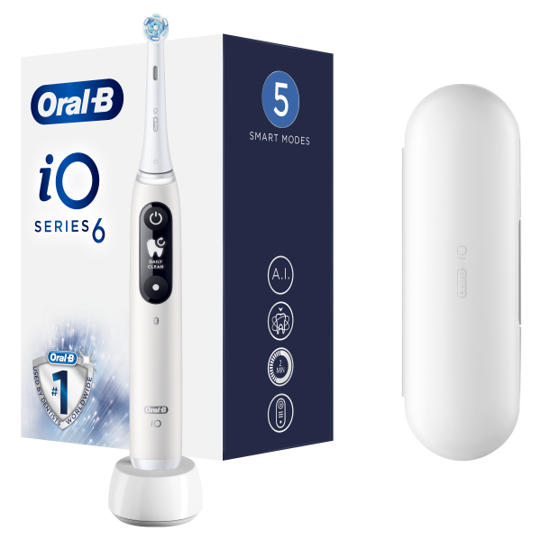 Oral-B iO6 sorozat White Alabaster elektromos fogkefe