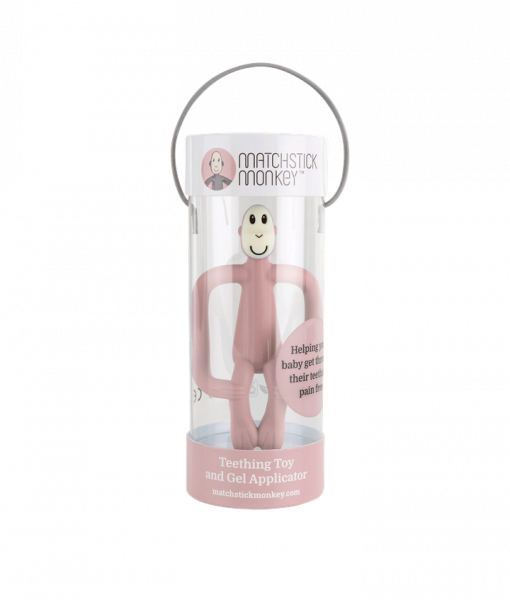 Matchstick Monkey fogzást segítő rágóka, világos rózsaszín