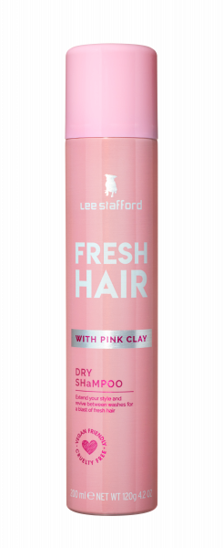 Lee Stafford Fresh Hair szárazsampon rózsaszín agyaggal, 200 ml