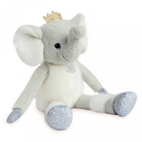 Doudou Elfy elefánt, fehér, 35 cm