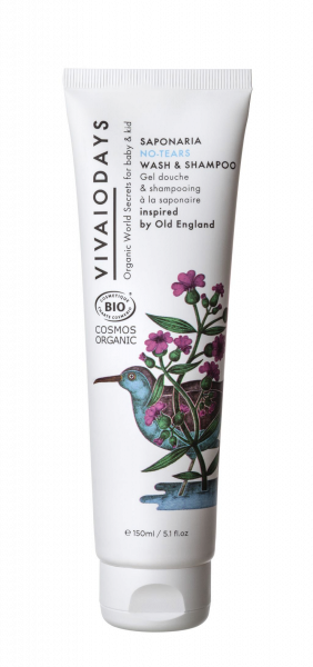 VIVAIODAYS Saponaria No-tears Wash & Shampoo - Szappanfű könnymente fürdető és sampon, 150 ml