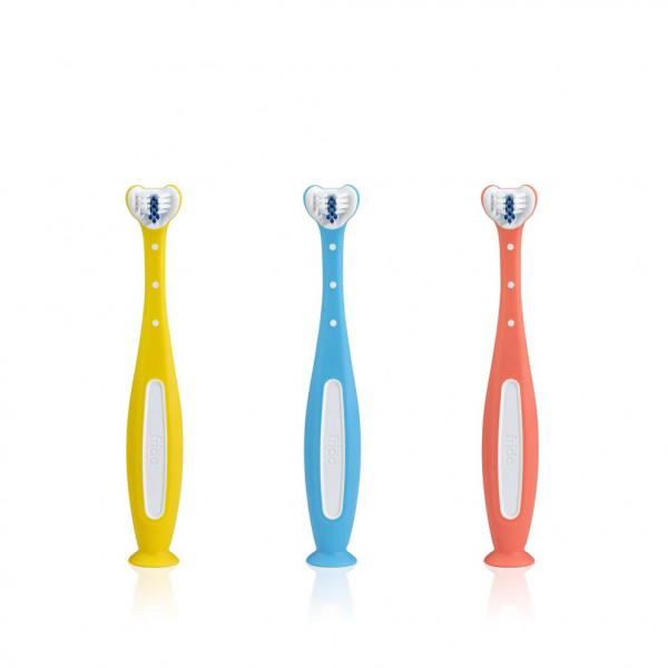 Fridababy Tooth Hugger 3D gyerekfogkefe, rózsaszín