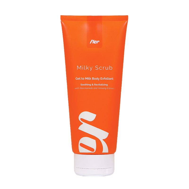FLER Milky Scrub testradír gél-tej állagú testradír, 200 ml
