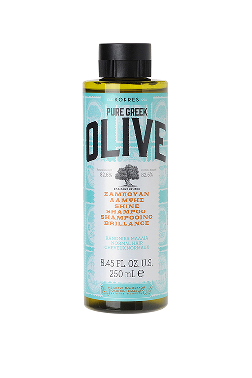 KORRES Shampoo Olive Shine olívaolajos sampon normál hajra, 250 ml