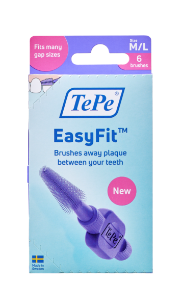 TePe MK EasyFit M/L, lila, 6 db, dobozos