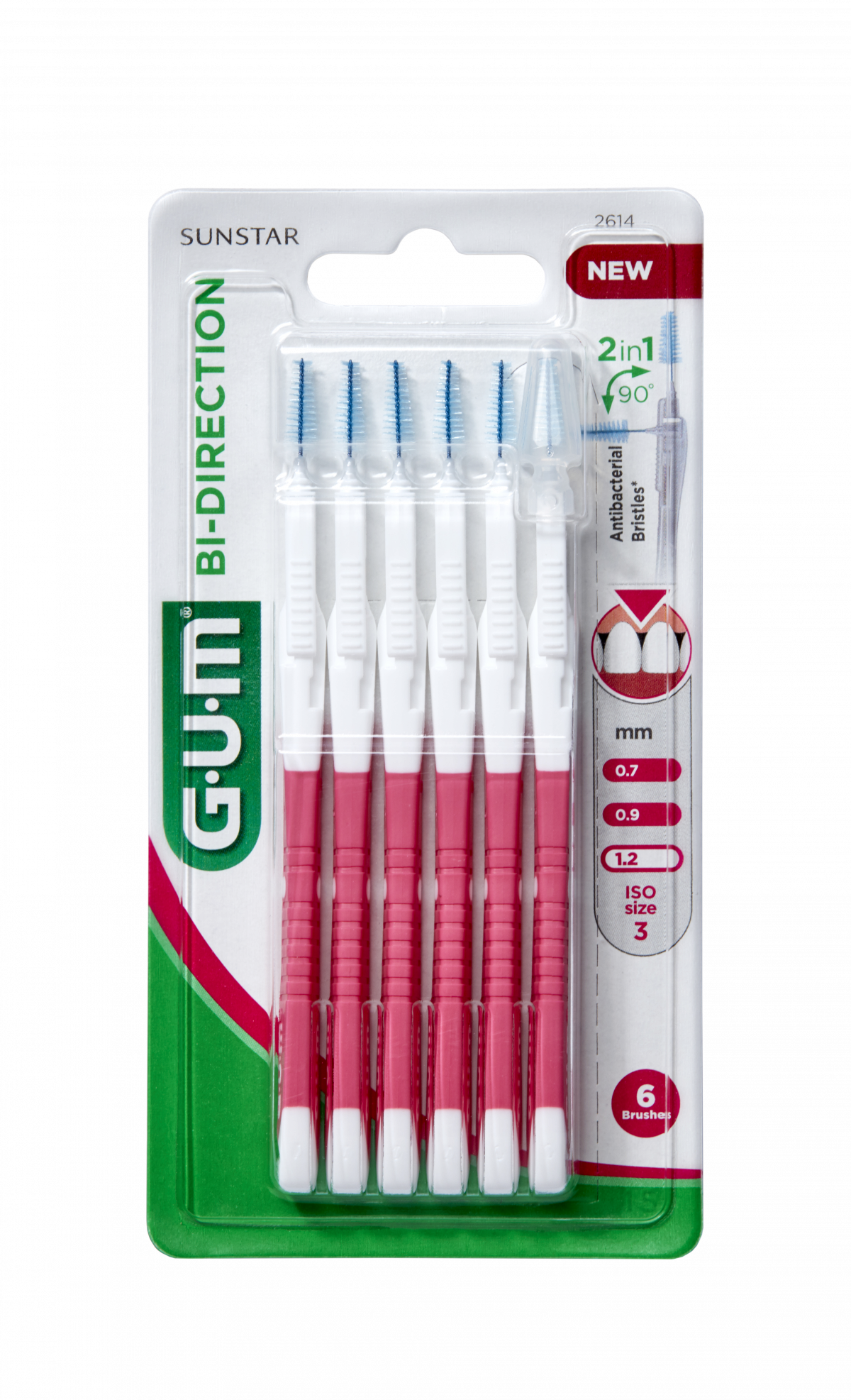 GUM BI-DIRECTION fogközi kefe, 1,2 mm-es