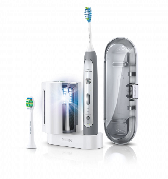 Philips Sonicare FlexCare Platinum, szónikus elektromos fogkefe UV fertőtlenítővel és utazó tokkal